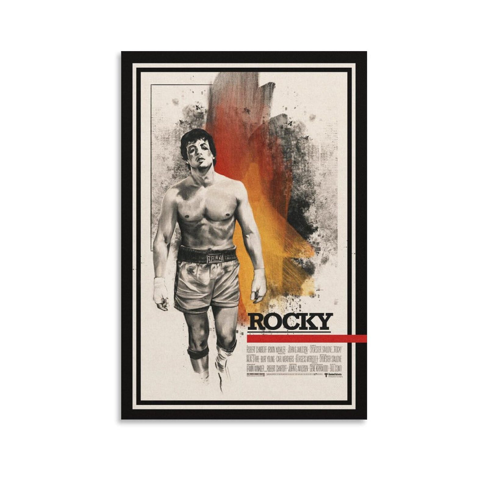 Amazon.co.jp: ROCKYロッキー 映画ポスター キャンバス 壁アートホーム